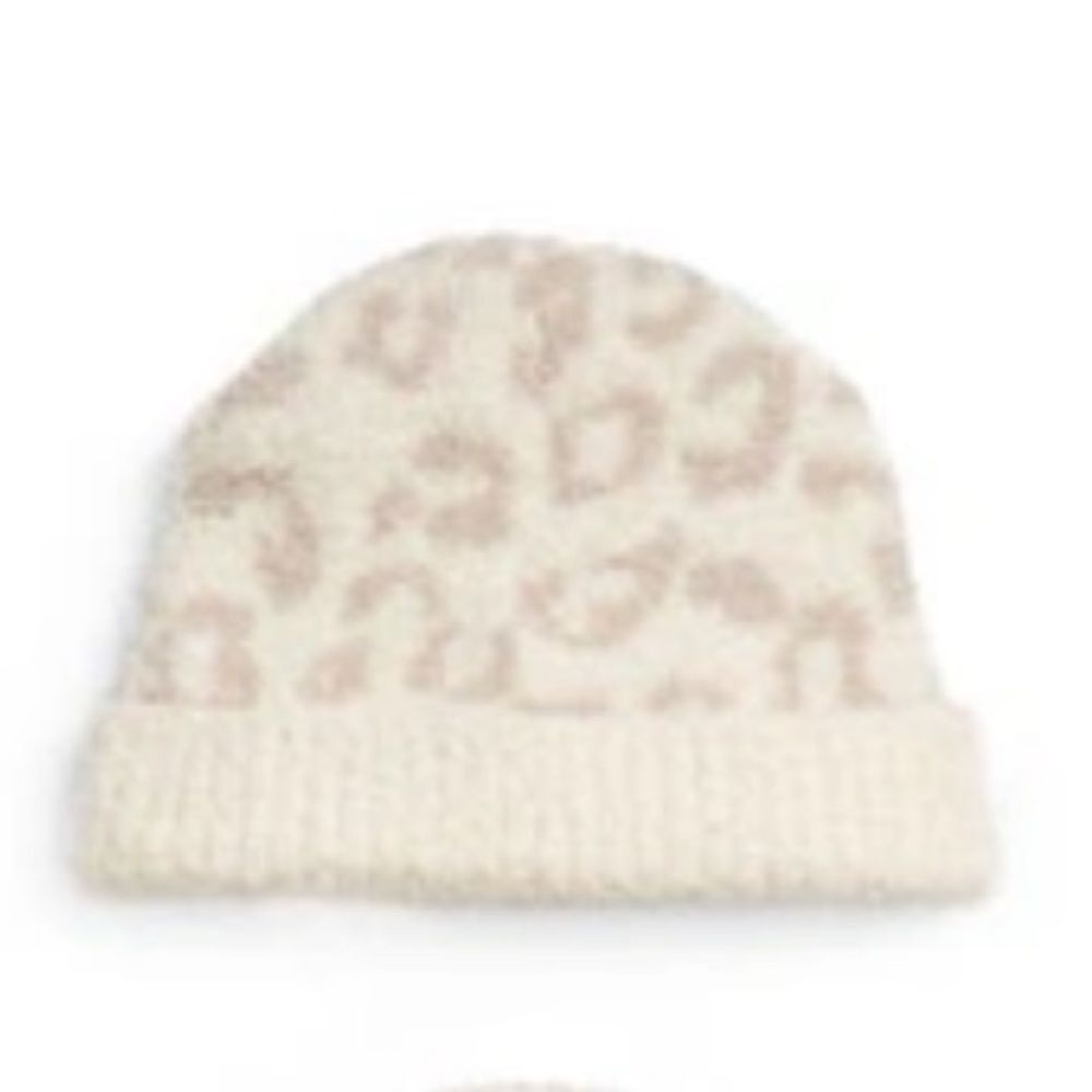 Bearfoot Dreams Knit Hat Cream CozyChic Winter Beanie Hat Soft Warm Skully $98